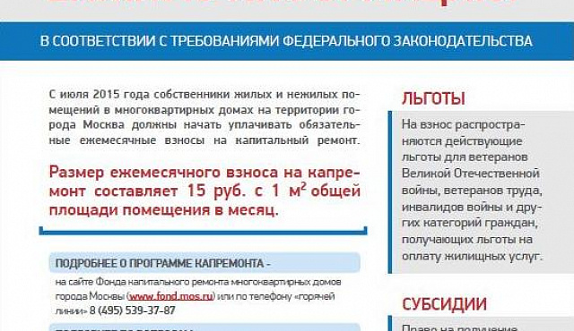 Все о программе капитального ремонта многоквартирных домов г.Москвы на 2015 - 2044 гг.